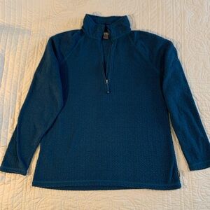 Eddie Bauer Women’s Deep Blue Zip-Up Fleece Sweater